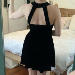 Timeless black velvet dress
